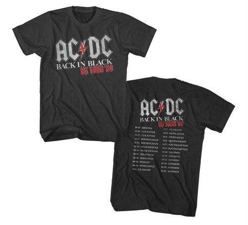 AC/DC Back in Black UK Tour 1980 T-Shirt