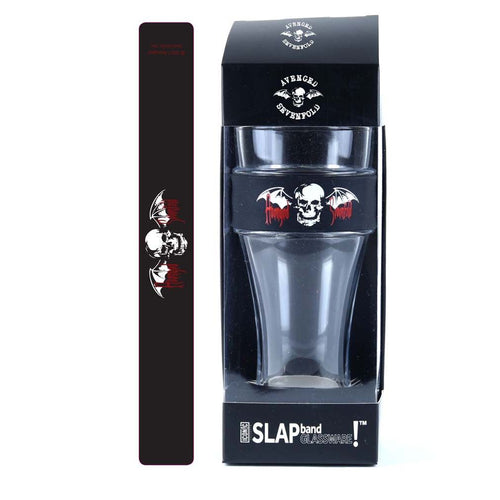 Avenged Sevenfold White & Red Logo Heavy Duty Slap Band Pint Glass