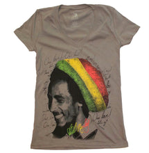 Load image into Gallery viewer, Bob Marley Rasta Tam V-Neck Junior's Tee